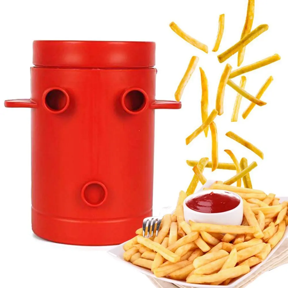 

Maker Potato Slicers French Fries Maker French Fries Cutter Machine & Microwave Container No Deep-Fry to Make Healthy Fries