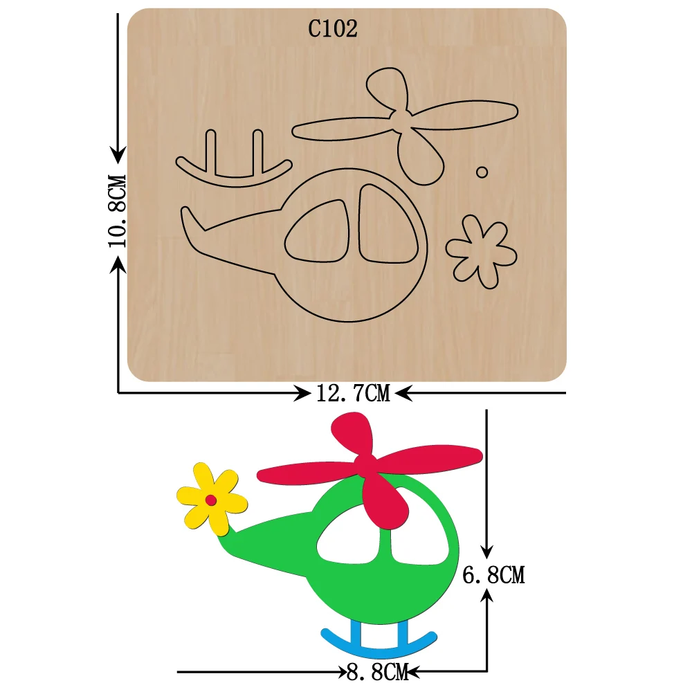 

New aircraft Wooden die Scrapbooking C-102 Cutting Dies