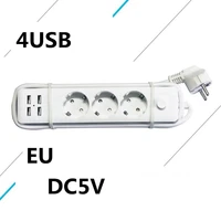 35 ac4 usb power strip electronic socket home office surge protector eu plug extension smart socket wall mounted charger
