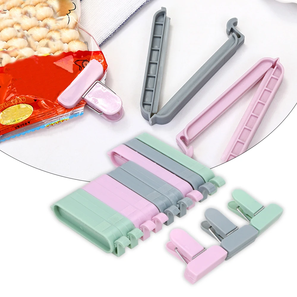 

Зажимы для пакетов, вакуумный упаковщик, зажим для упаковки закусок, зажим для пищевых продуктов, 12 шт./компл., домашние аксессуары, пластико...