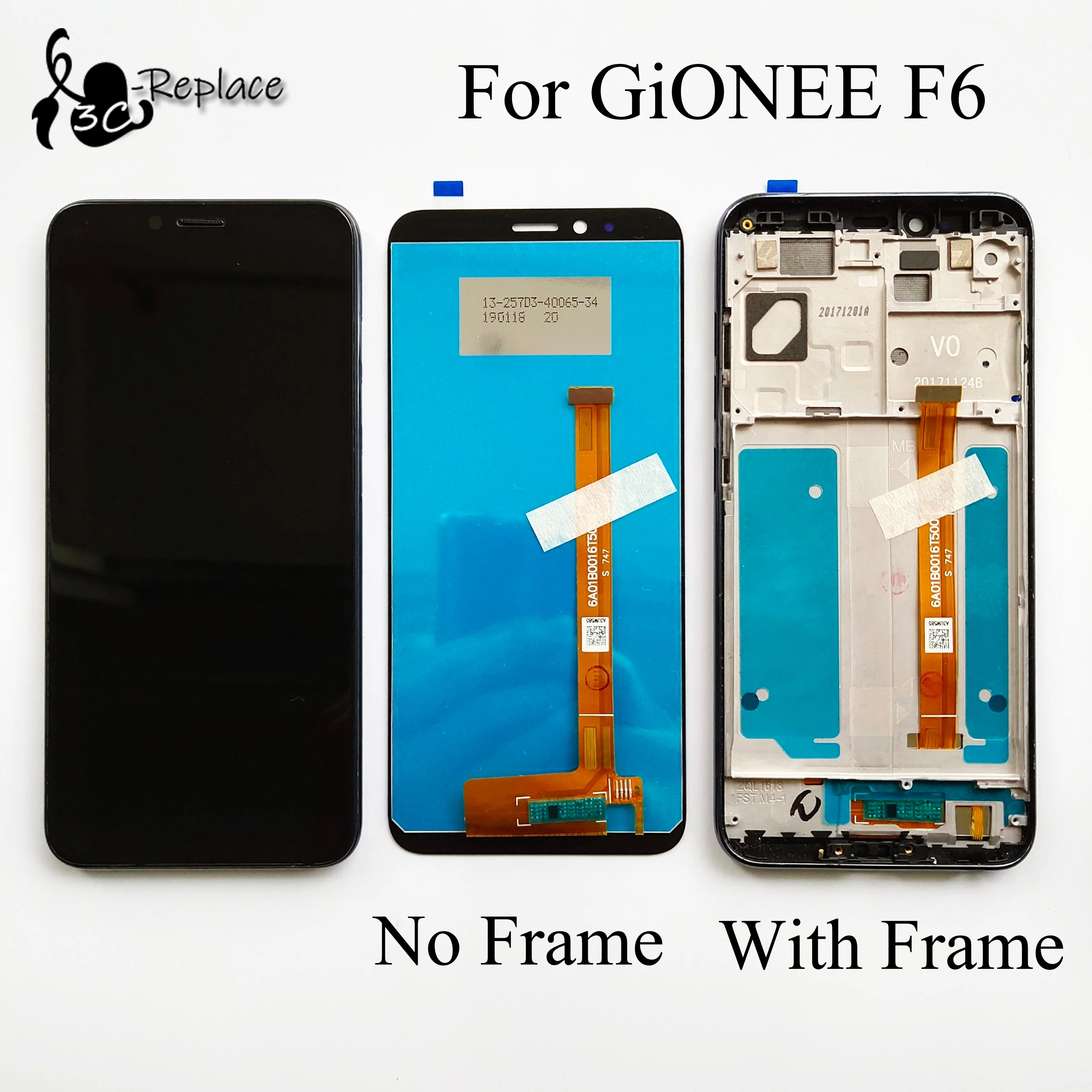 Черный/белый 5 7 дюймов для GiONEE F6 F6L ЖК дисплей Дисплей кодирующий преобразователь