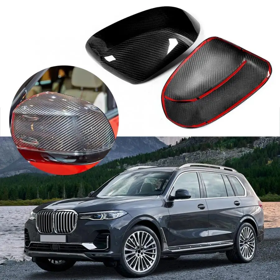 Лидер продаж новинка 2 шт. черные боковые детали из углеродного волокна подходят