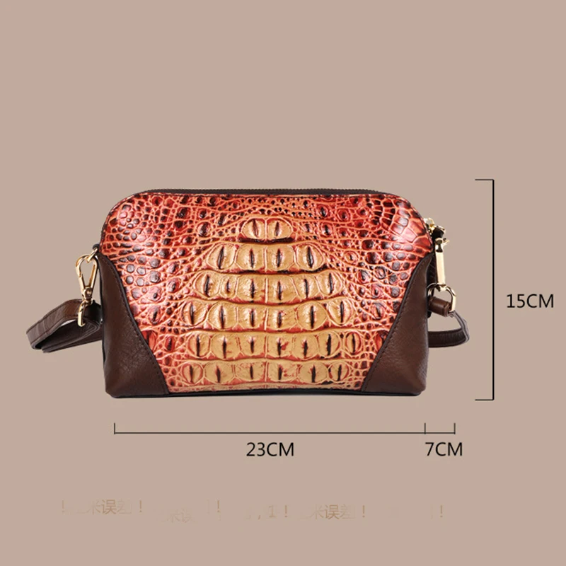 Новые ручные сумочки из коровьей кожи с узором крокодиловая кожа модная Ретро