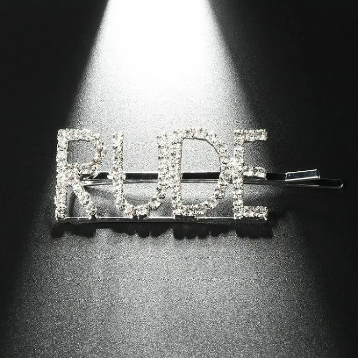 Blingbing буквы шпильки для волос для девочек Аксессуары корейские заколки для волос женские головные уборы аксессуары для волос El Cabello заколка - Цвет: Rude