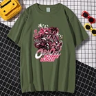 Мужская футболка JOJO'S BIZARRE с принтом японского аниме, Винтажная летняя уличная модная футболка, свободные дышащие топы