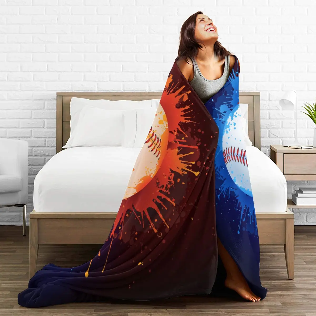 

Flannel Blanket Abstract Baseball Ball Soft Thin Fleece Blanket Bedspread Cover for Bed Sofa Home Decor Dropship