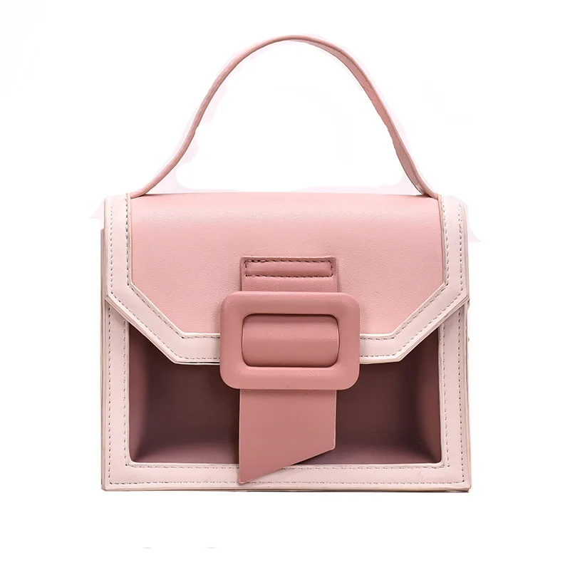 Сумка-мессенджер из искусственной кожи контрастных цветов для женщин 2020