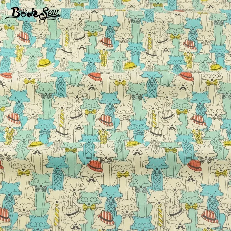 40x50cm Booksew, 40x50 см, хлопок, ткань Telas Tissu, мультфильм, животные, цветы, серия, Анкара, ткань, подушка, одеяла, сделай сам, пэчворк, для детей - Цвет: 40x50cm