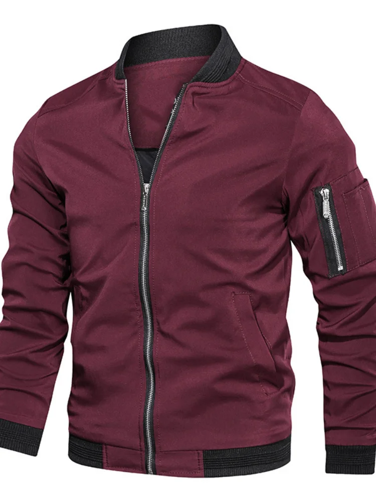 

Men Bomber Jacket Thin Slim Baseball Jacket Long Sleeve S Windbreaker Zipper Windbreaker Jacket Male Outwear Brand Clothing 6XL