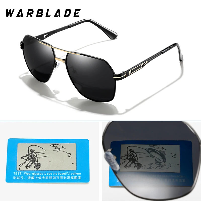 Мужские Солнцезащитные очки-авиаторы WarBLade поляризационные в металлической