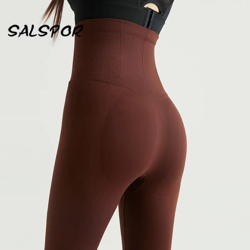 

SALSPOR Push Up Women Leggings High Waist Abdomen Seamless Fitness Legging Anti Cellulite Mujer Activewear Cycling Black