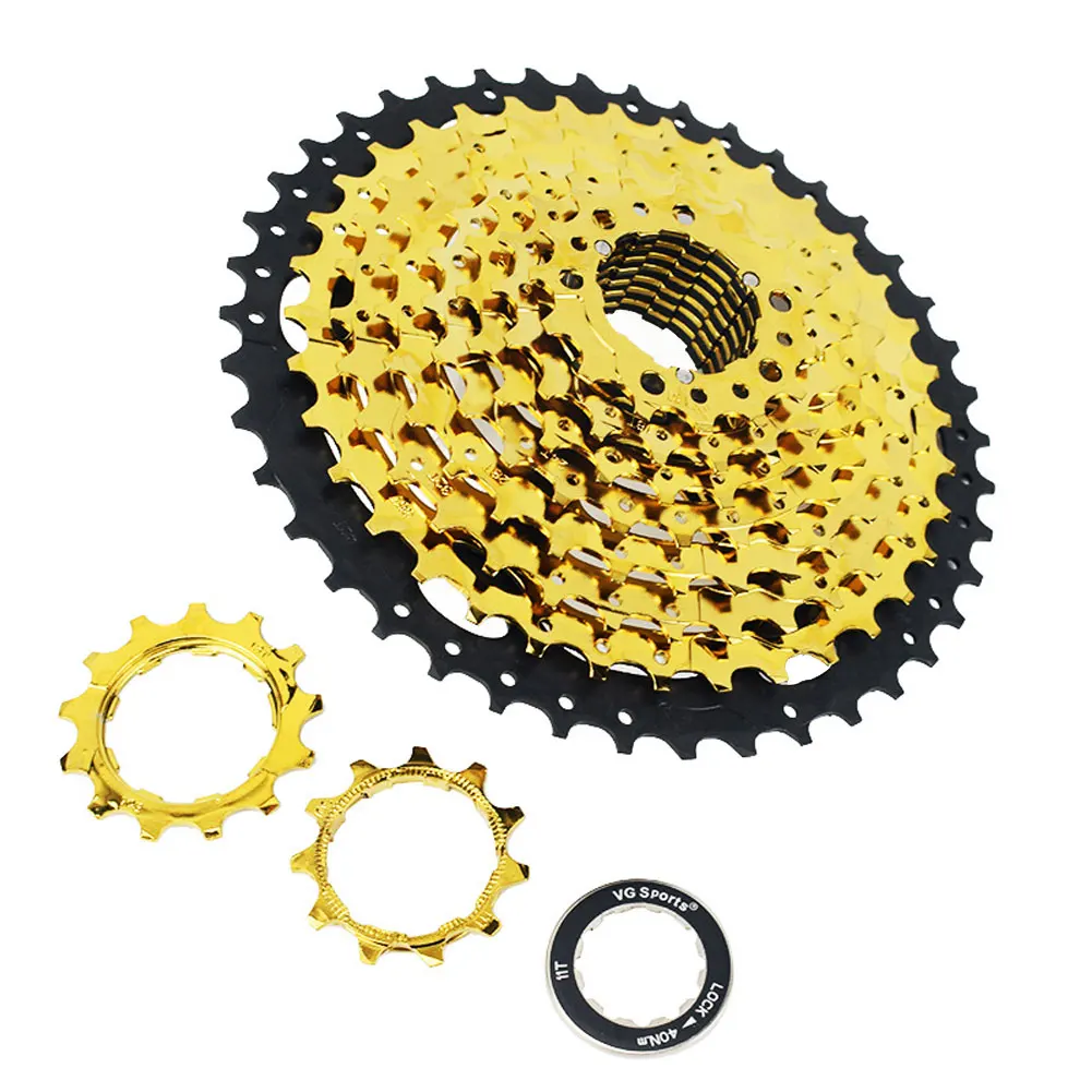 

MTB Mountain Bike Bicycle Cassette 10 Speed Velocidade Parts Gold Freewheel Chain Set Sprocket 11-42T 2021