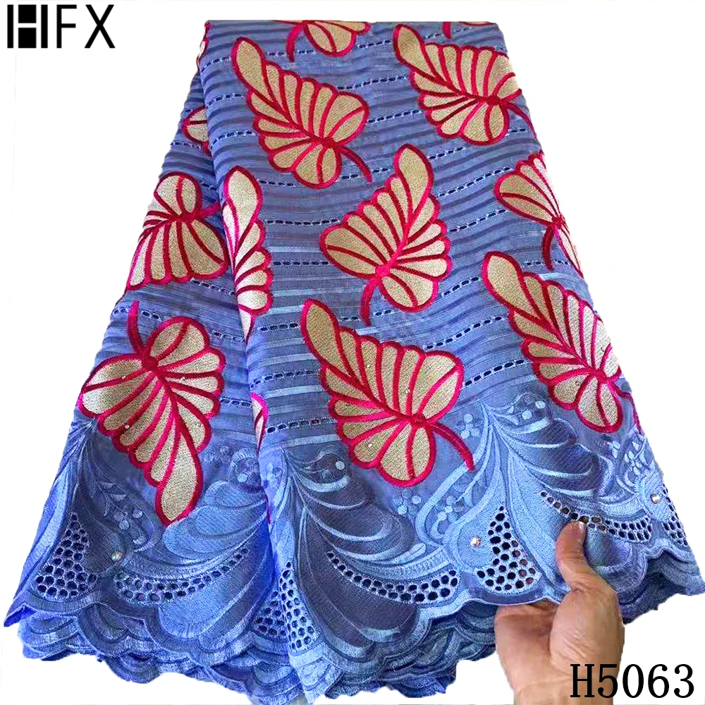 Высококачественная африканская кружевная ткань HFX швейцарская вуаль 100%