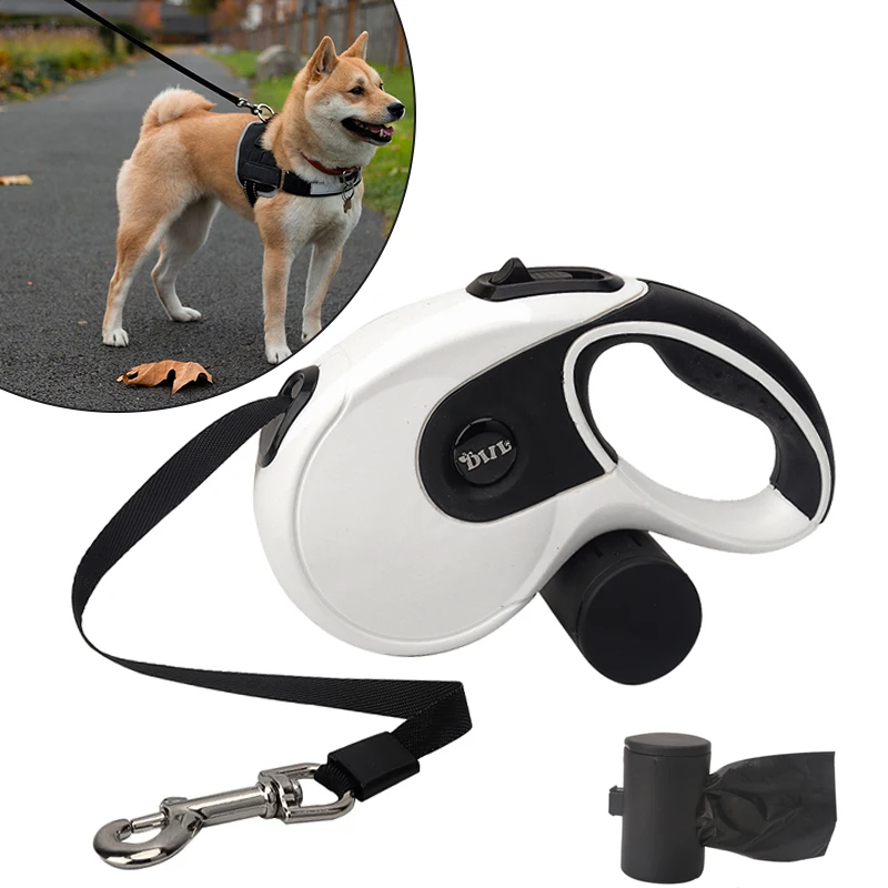 

Dog Leash Automatic Retractable Anti-Slip Handle Leashes Rope For Medium Dogs Outdoor Walking Running Pet Extending Leashes Lead