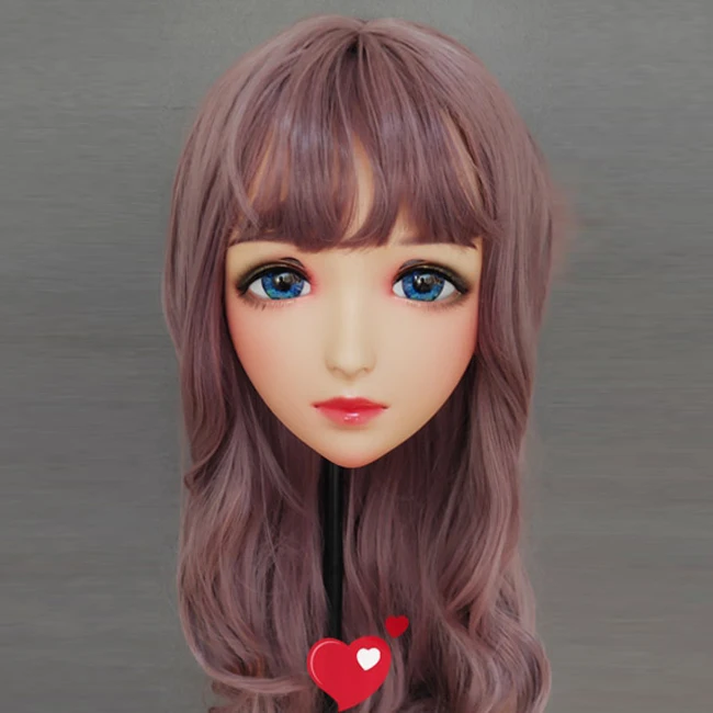 Mo-02) Женская милая девушка Смола половина головы кигуруми BJD глаза кроссдресс в стиле японского аниме маска Лолиты с глазами и париком