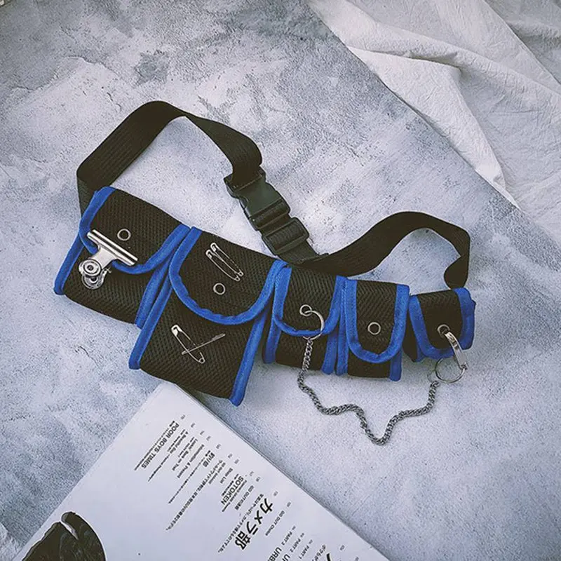 Готическая Панк поясная сумка нагрудные сумки мужской женский классный уличный