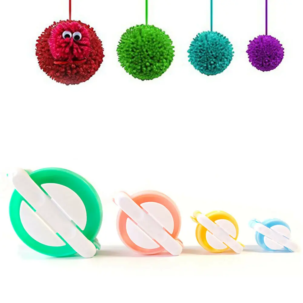 4 размера Набор для изготовления помпонов пушистые шарики искусственное