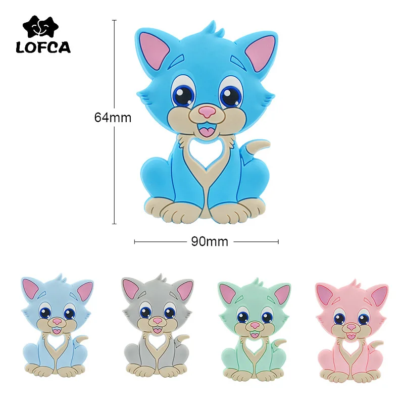 LOFCA силиконовый Кот 10 шт. оптовая продажа детский Прорезыватель мультфильм