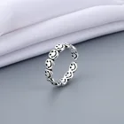 Кольцо Foydjew с улыбающимся лицом для мужчин и женщин, покрытое серебром 2022 пробы, модное ретро кольцо-улыбка в стиле хип-хоп,