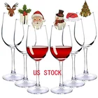 Рождественские украшения для дома, стеклянный знак, флаг, Рождественская, Новогодняя вечеринка, ужин, зубочистка, флаг, украшения для еды, kerst 10 шт., 2021