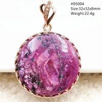 natural red ruby zoisite hexagon pendant women star light 33x23x13mm rubi round necklace pendant jewelry aaaaa