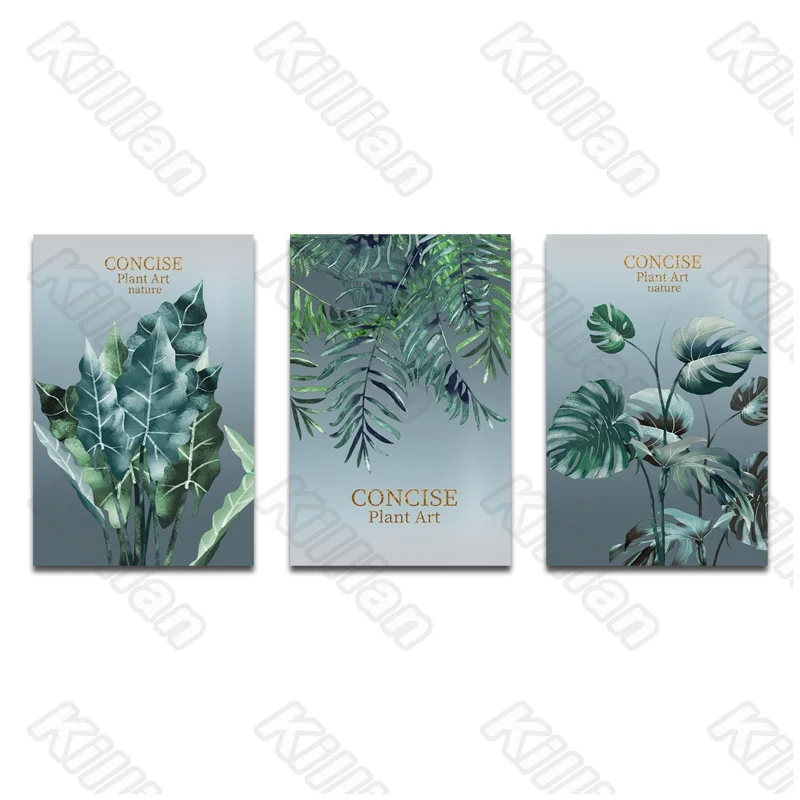 

Concise Plant Art Frameless Poster Home Bedroom Decorative Living Room Decoration Canvas Painting Hd Print Europe Style Fresco