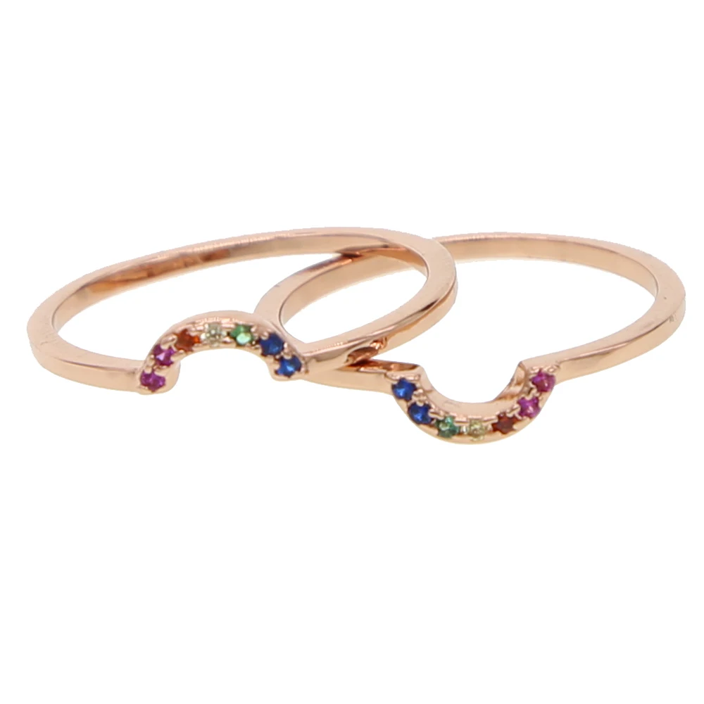 Классические розы золотая радужная кольцо для женщин оптовая продажа с фабрики