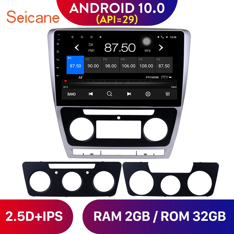 Seicane Android 10 0 1 дюймов Автомобильный мультимедийный плеер для 2007 2013 2014 SKODA Octavia GPS