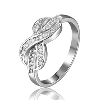 fashion cz infinity heart shaped wedding rings womens zircon engagement rings glamour jewelry