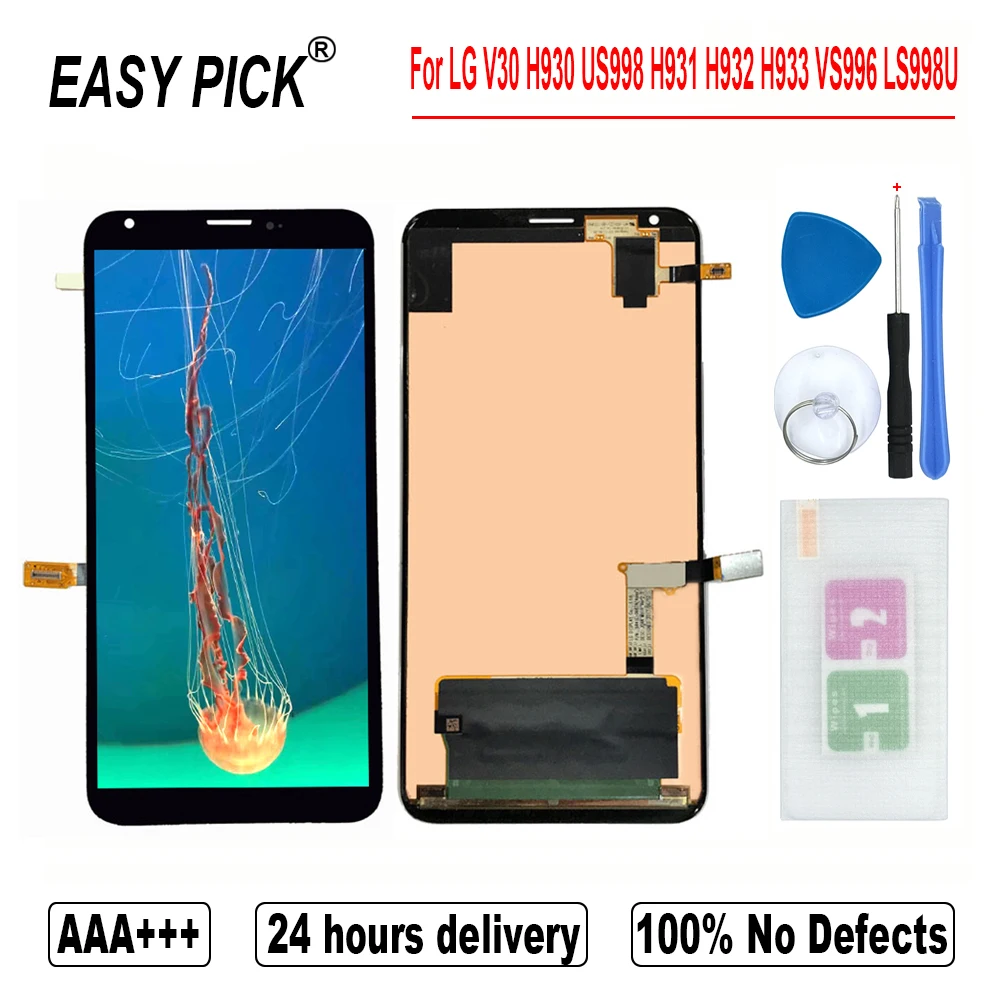 ЖК-дисплей для LG V30 H930 V300L V300K US998 H933 H931 AS998 сенсорный экран с цифровым