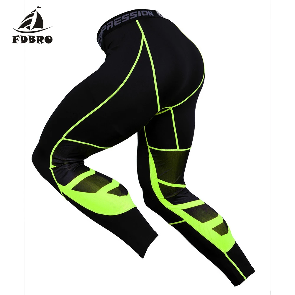 Штаны Для Йоги FDBRO мужские леггинсы компрессионные штаны трико для бега