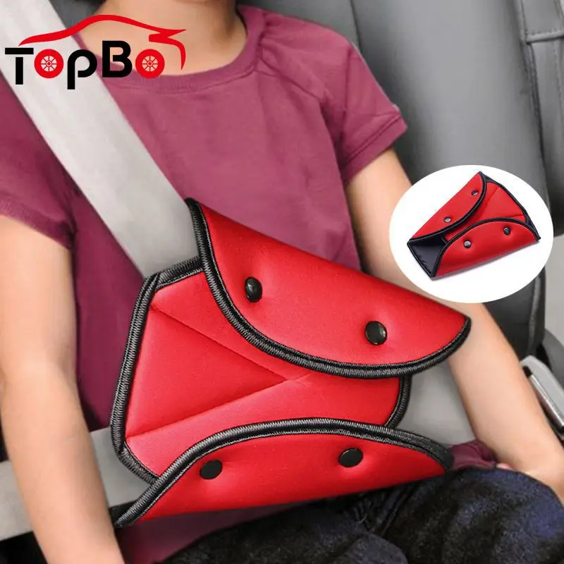 Auto Child Car Triangle Seat Safety Belt Cover Pad Adjustment Seat Belt Holder Positioner Safety Seat Belt Pad Clips For Kids