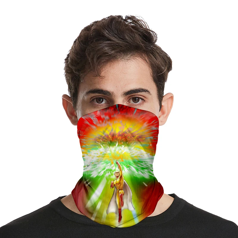 

New Anime Cartoon One Punch Man 3D Seamless Face Mask Motorbike Headwear Magic Scarf Outdoor Cycling Fishing Ski Hiking Bandanas