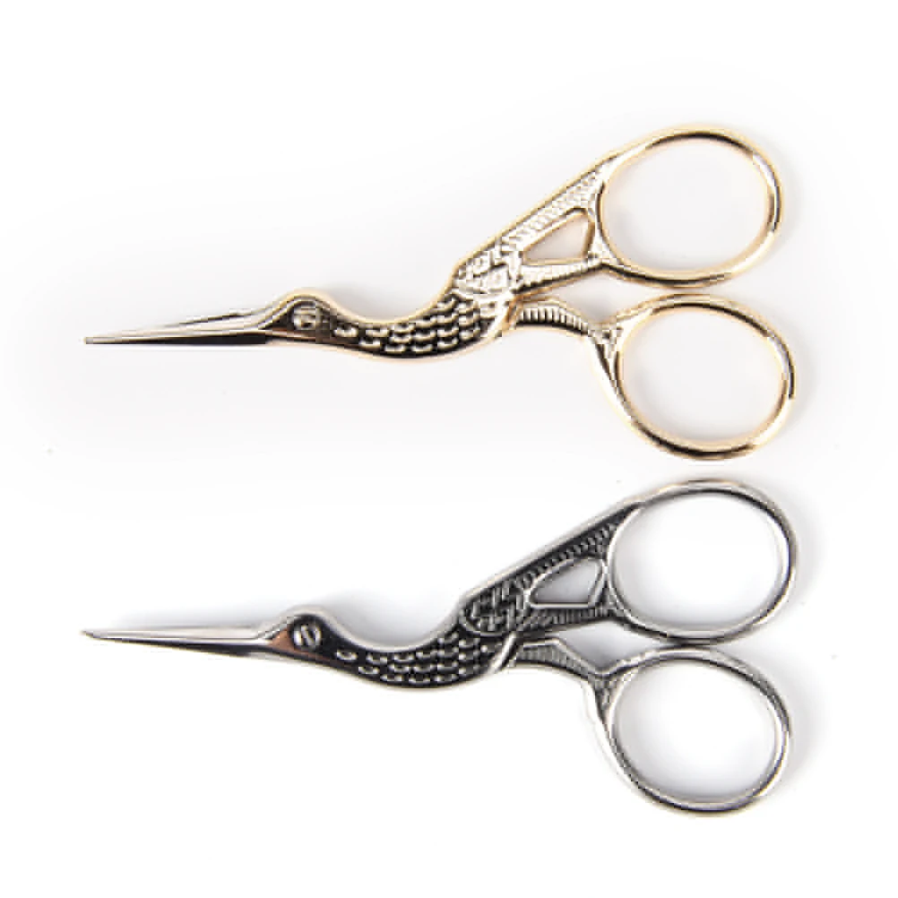

DIY Vintage Crane Shape Gold Tailor Sewing Embroidery Stainless Steel Scissors Unique For Crafts Handmade DIY Accessories