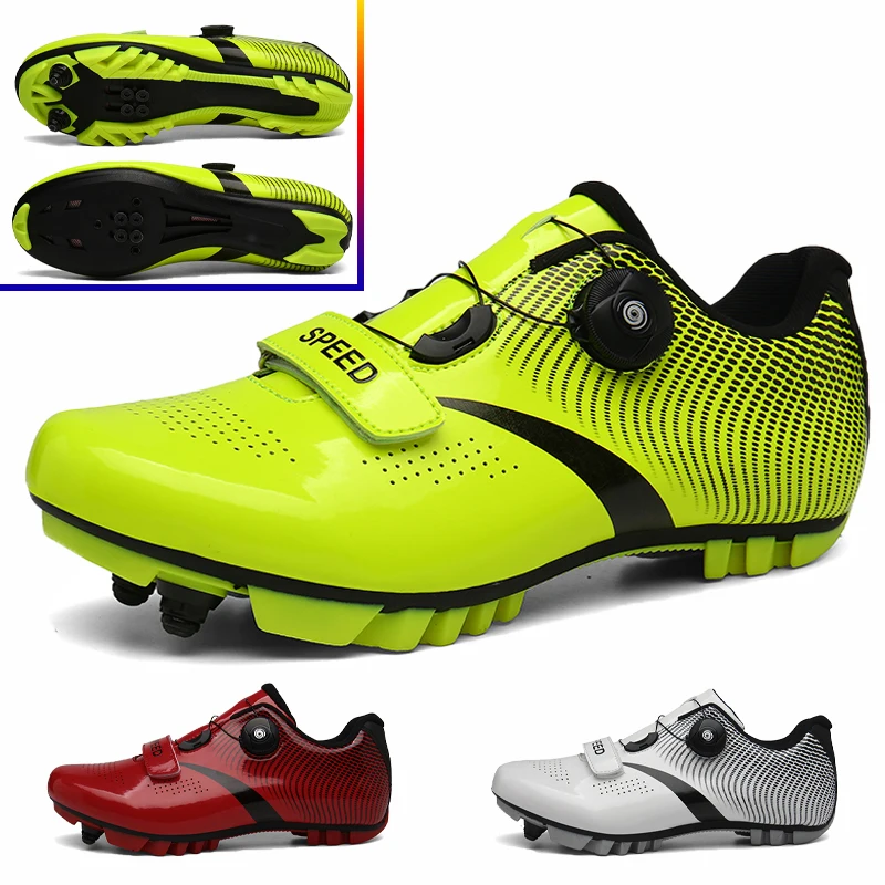 

Mtb Cycling Shoes With Cleats Mountain Bike Footwear Men Female Cycling Shoe Man Triathlon Outdoor Sports Route Riding Boots New