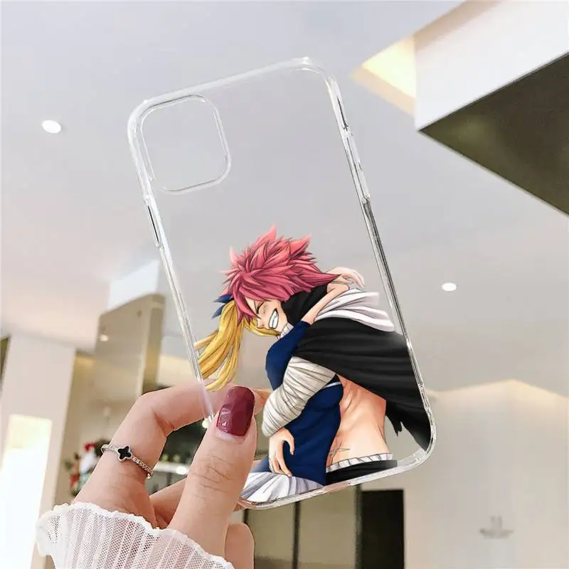

Comic Animation Fairy Tail Phone Case Transparent For iphone 5 6 7 8 11 12 s c se plus mini x xs xr pro max soft funda