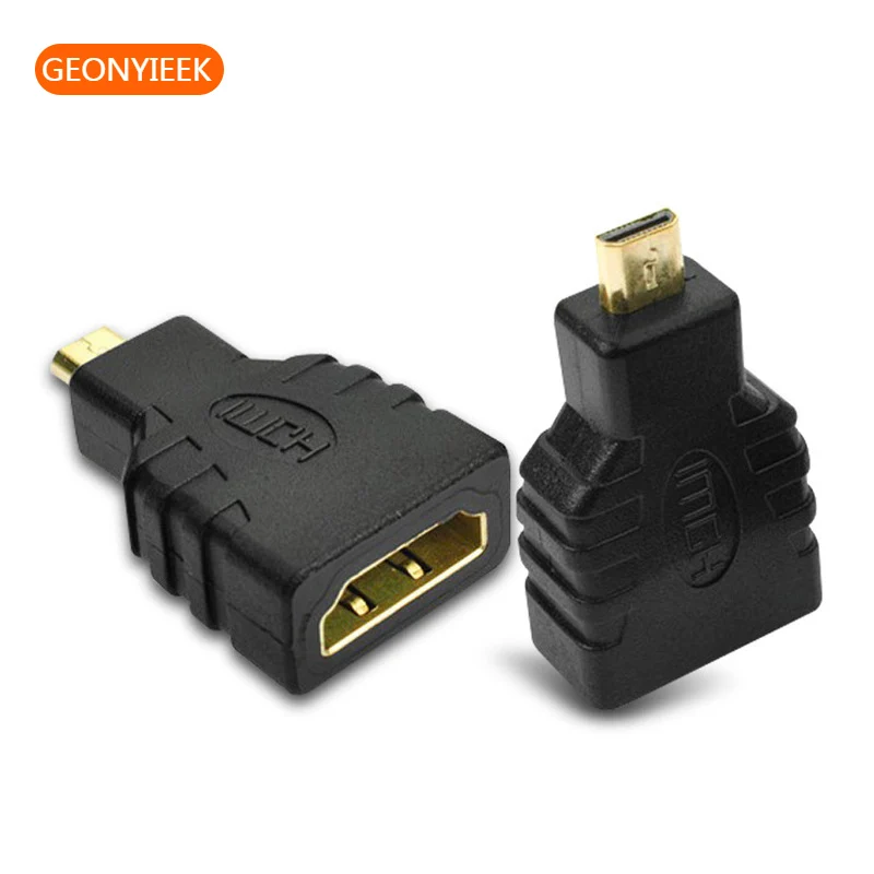 Адаптер Micro HDMI-совместимый с HDMI позолоченный 1 4 3D удлинитель 1080P конвертер для HDTV