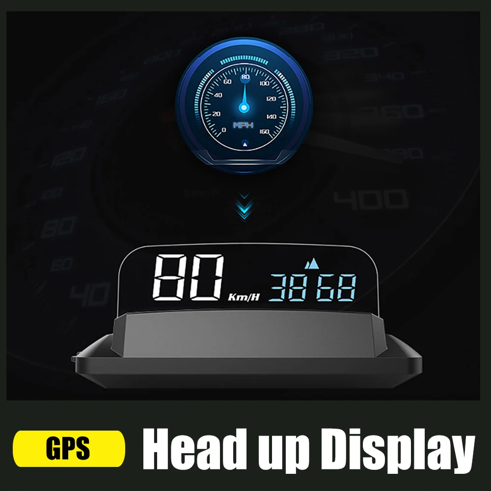 Зеркало H400G для автомобилей автомобильный скоростной измеритель KPH/KPM GPS HUD