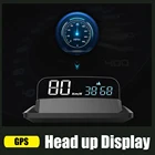 Зеркало H400G для автомобилей, автомобильный скоростной измеритель KPHKPM, GPS, HUD, проектор, совместим со всеми автомобилями