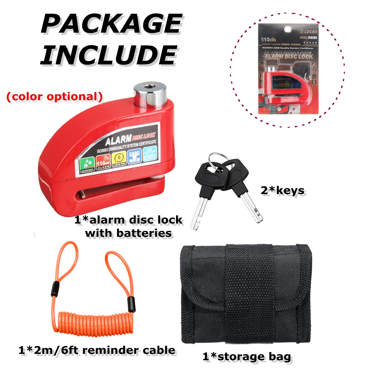 Металлический Противоугонный замок для мотоцикла скутера велосипеда диска