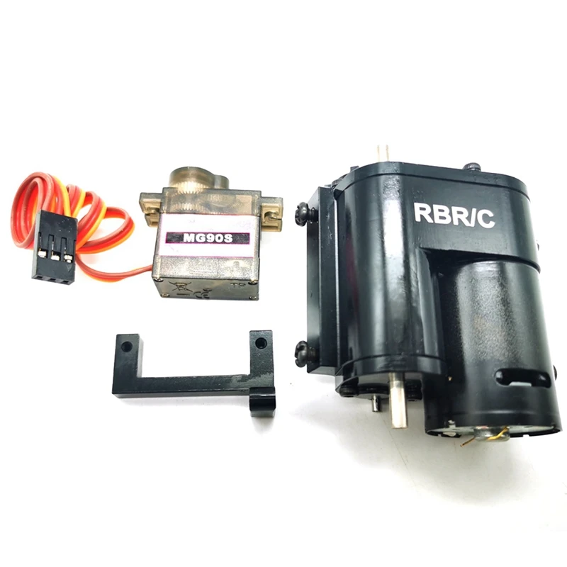 

2 Set RC Car Part: 1 Set Front Rear Metal Gear Axle Housing & 1 Set Metal 2 Speed Transmission Speed Change GearBox