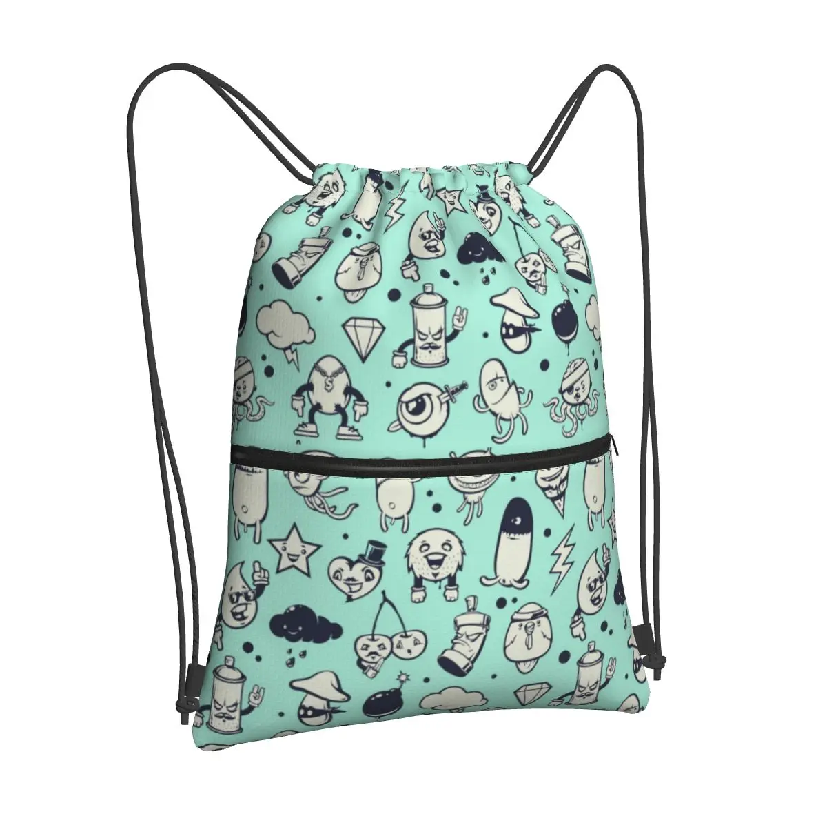 

Men's and women's drawstring backpacks, men's and women's floral backpacks, printed travel and fitness shopping bags