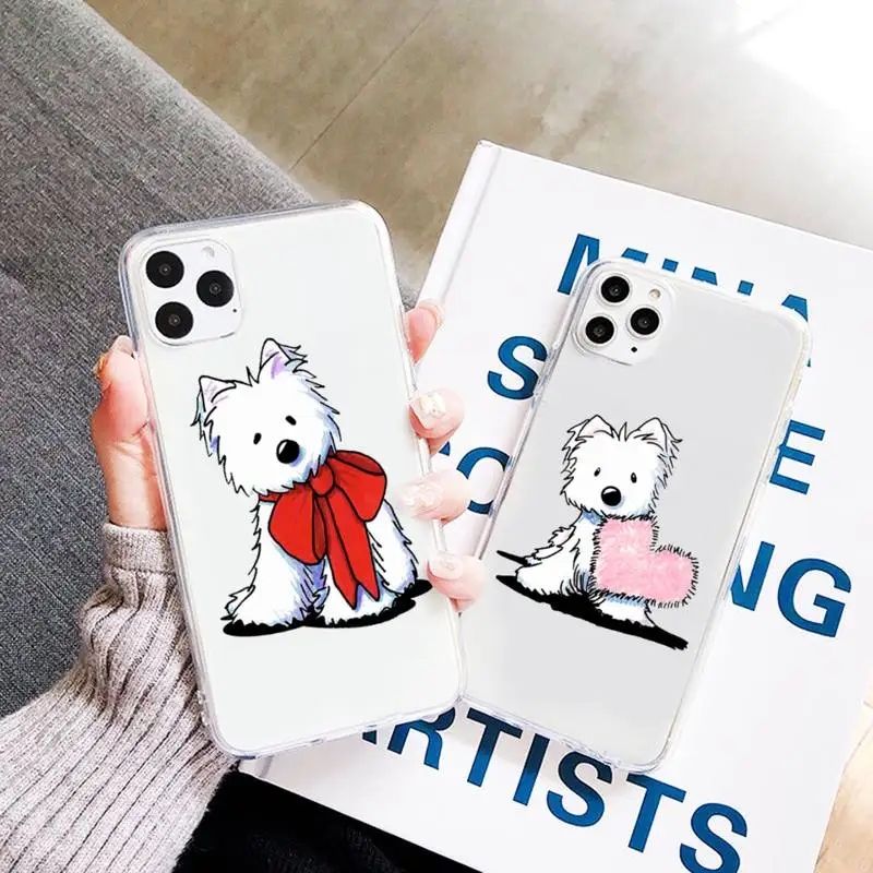 

Cartoon cute dog animal Phone Case Transparent soft For iphone 12 11 13 7 8 6 s plus x xs xr pro max mini