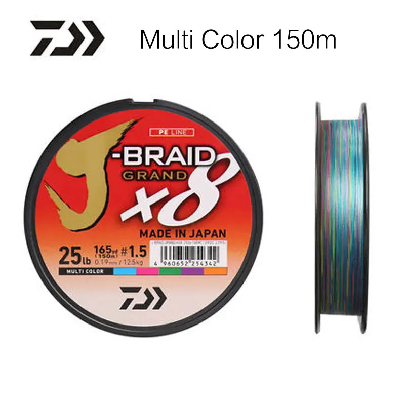 Новинка DAIWA J-BRAID 135 м X8 плетеная леска PE темно-зеленая Сделано в Японии