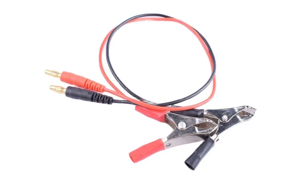 Alligator Clip Wiring Cable Crocodile Clamp to 4.0 Banana Plug For Solar Panel Battery Charger 1 set  Pack