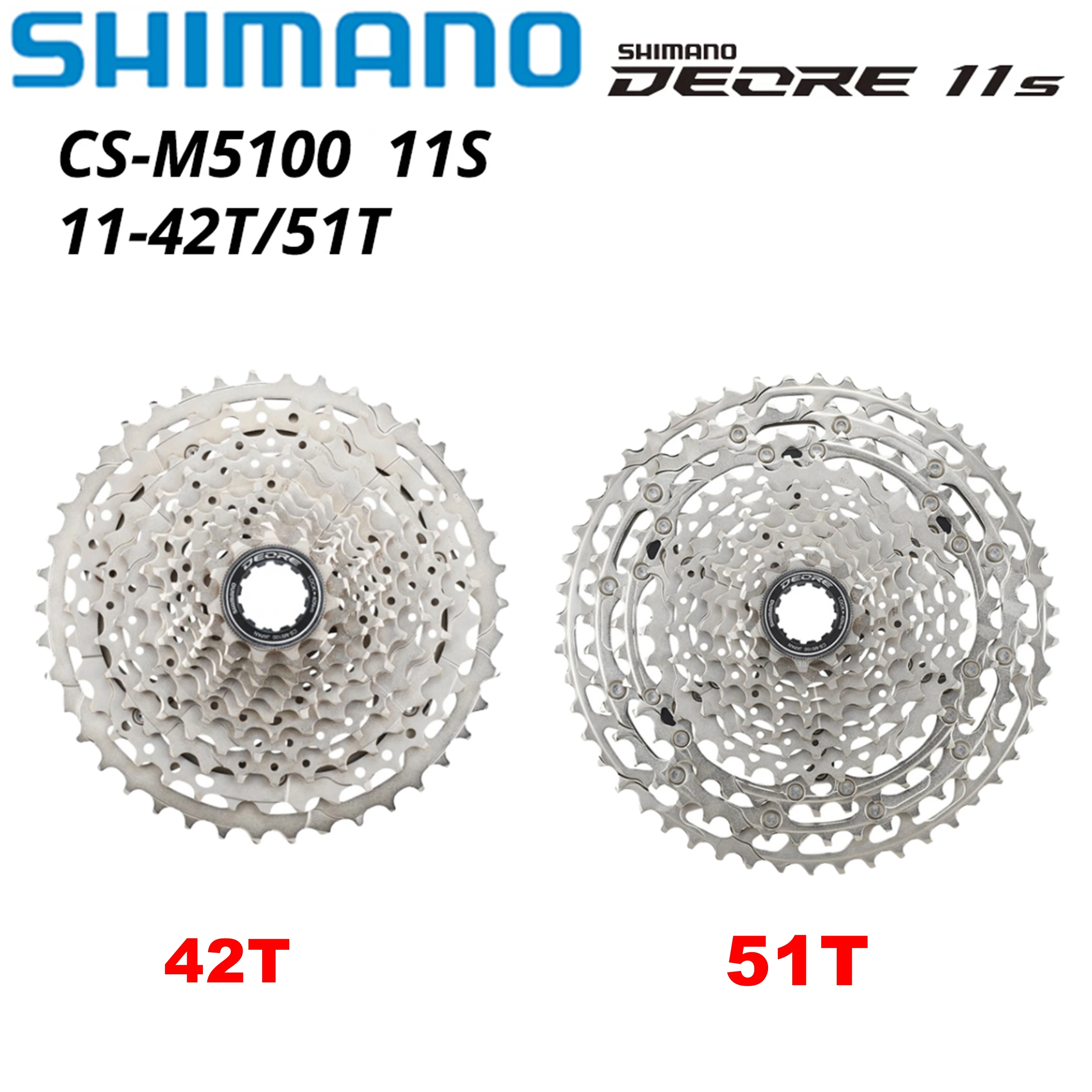 

Кассета Shimano Deore CS M5100, Звездочка для горного велосипеда, 11 скоростей, 11-51T 11 S 42T 11V