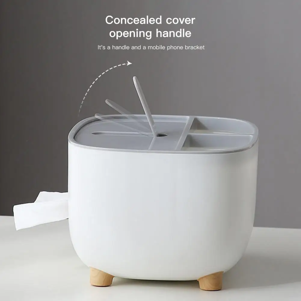 

Hidden Phone Holder Durable Wide Application Tissue Container ABS Tissue Case Delicate for Office