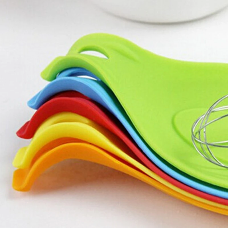 

1pcs Multipurpose Heat Resistant Silicone Spoon Rest Pad Spoon Put Mat Utensils Spatula Holder Kitchen Tools Cocina