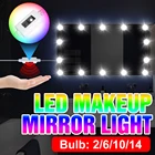 Светодиодное зеркало с подсветкой и датчиком движения рук, голливудские светильники для туалетного столика, USB лампа для косметического зеркала, туалетный столик, зеркало для макияжа