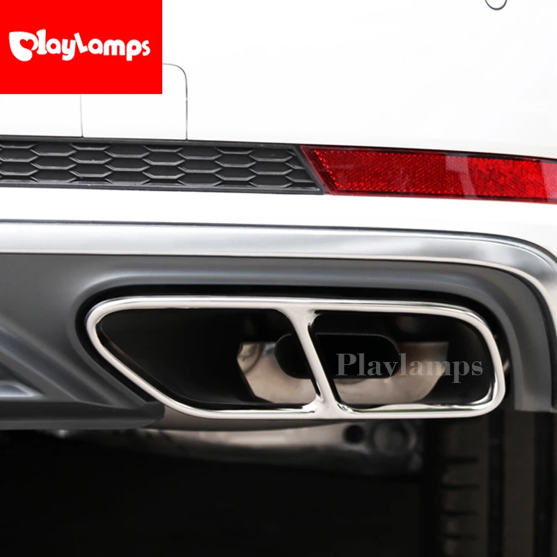 Автомобильный Стайлинг для Audi A4 B9 2019 наклейка на выхлопную трубу наконечник